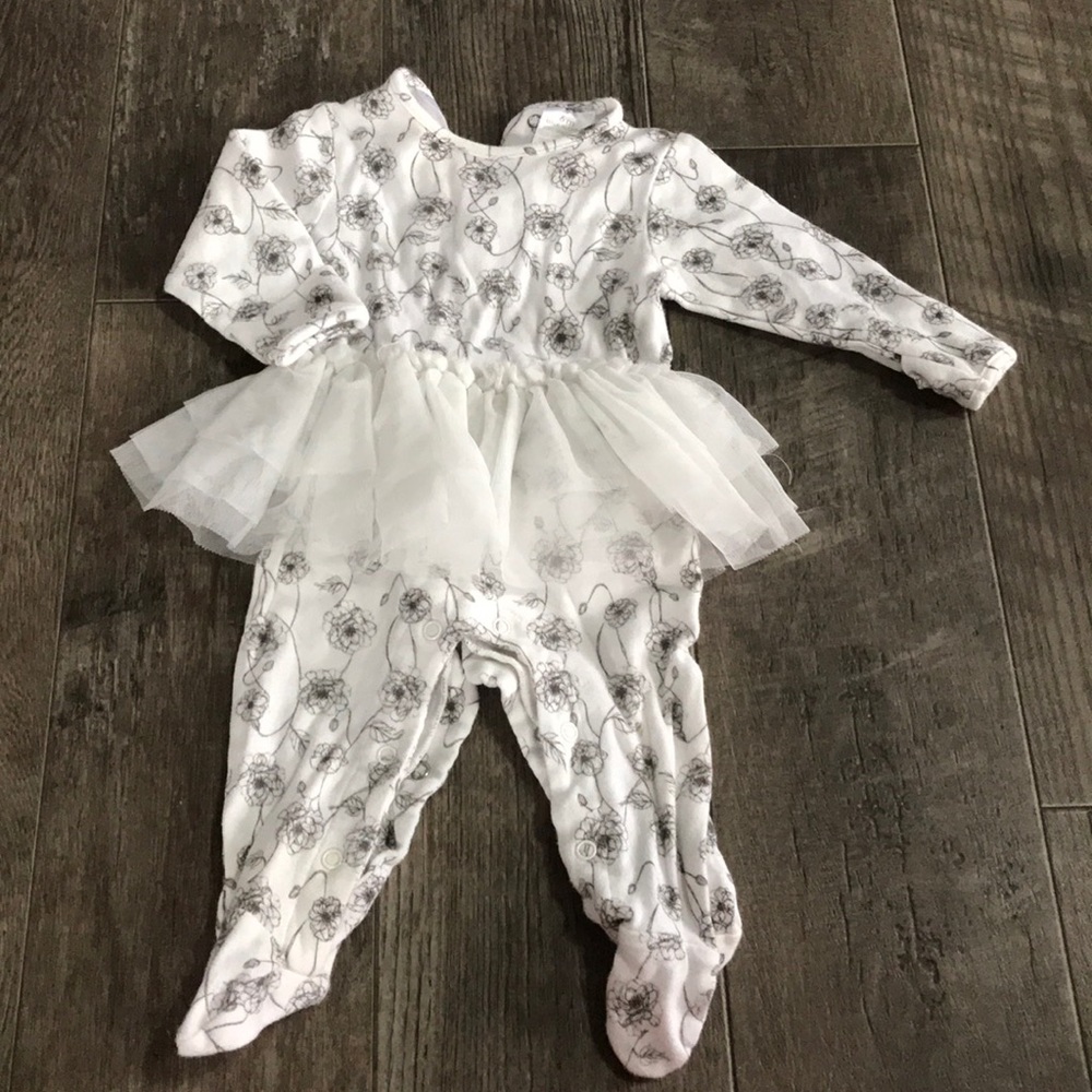 Kardashian Kids floral tutu onesie